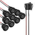 5/10pcs Mini Round Rocker Switch 15mm Spst Open/Off 12V Dc Power Supply Easy to Install Durable Nylon and Terminal