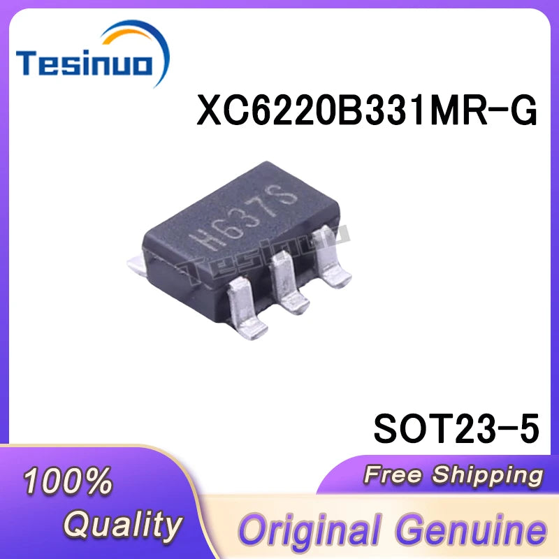 （10/pieces） New Original XC6220B331MR-G XC6220B331MR H637S H63** SOT23-5 LDO linear voltage regulator In Stock