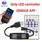 WS2812B COB LED Strip Lights DC5V 5mm Full Color SPI RGB-IC 100/160LEDs Individually Addressable Smart Pixels Tape Light