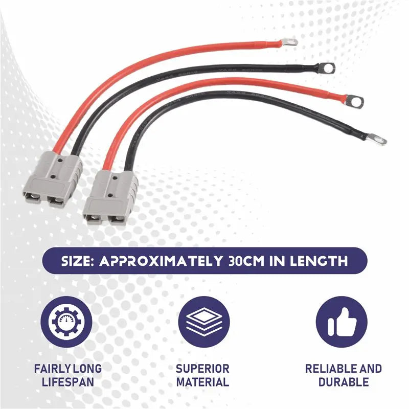For Anderson Connector 50A Kit For Anderson Plug 8 Guage 30Cm Battery Cables Waterproof Quick Connectors For Lifepo4-A55K