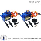 TS90MD 9g Micro Servo Motor Metal Gear Simulation Steering Gear 90/180/270/360 Degree Mini Servo for RC Planes