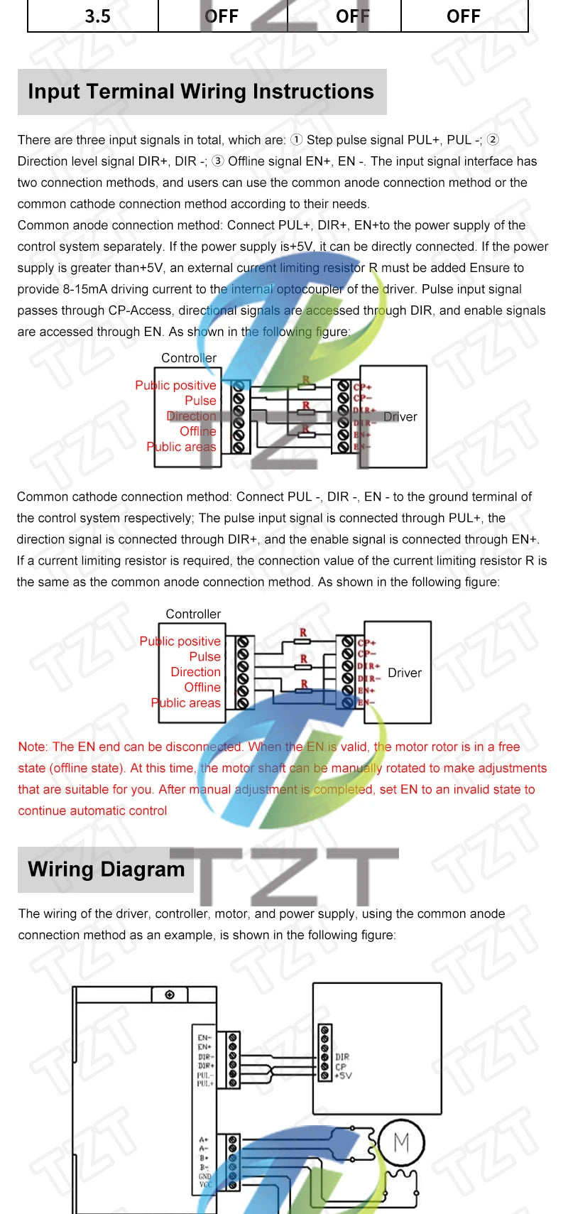 TZT 1/3PCS Stepper Motor Driver TB6600 23 Nema 34 42/57/86 Nema17 4A DC9-40V 1 Axis Stepping Motor CNC Engraving Machine