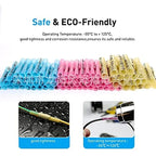 10/50/100/200PCS Heat Shrink Butt Wire Connectors AWG 24-10 0.3-6.0mm2 Waterproof Insulated Automobile Wire Cable Crimp Terminal