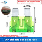 10-100pcs Medium Standard Blade Fuse Insert Kit 2A-40A Automotive Medium Fuses for Car/RV/Truck/SUV/Motorcycle/Boat