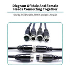 GX12 2/3/4/5/6/7 Pin Male to Female Extension Line 2Pin Aviation Plug Connection WirePlug Sensing Connector Cable 0.2-3 Meter