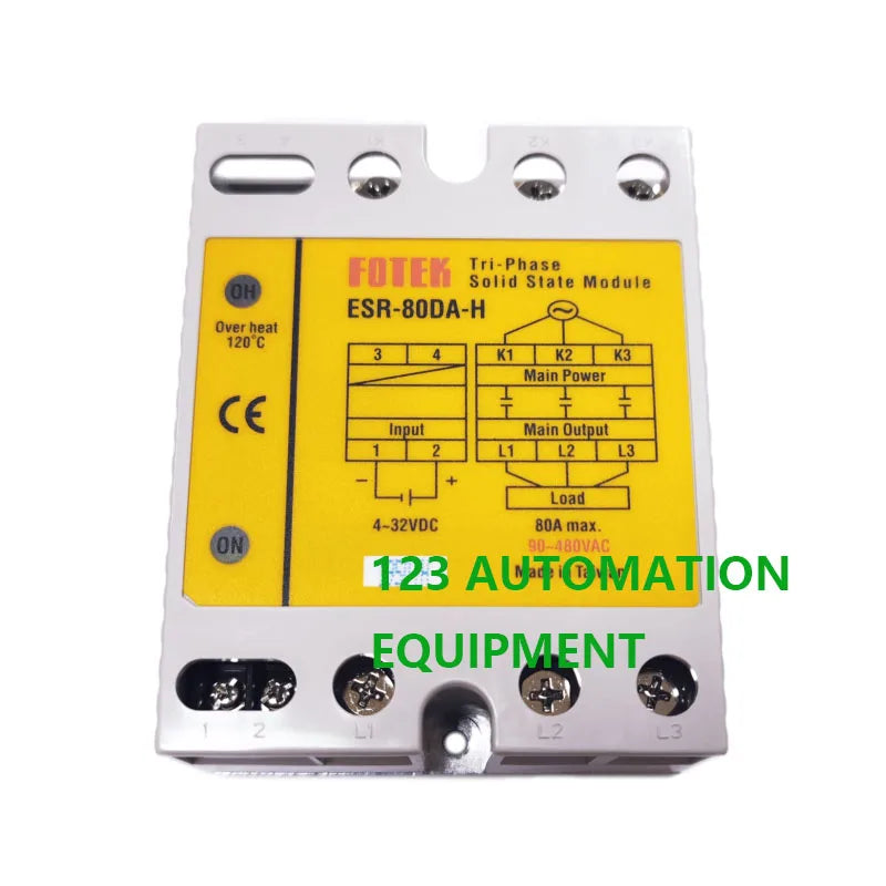 Authentic New FOTEK ESR-25DA 40DA 60DA 80DA 100DA 25DA-H 40DA-H 60DA-H 80DA-H 100DA-H Solid State Relay 3 Phase SSR Triac