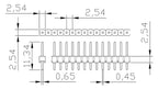 30pcs 2.54mm 40Pin 6color Red Black Yellow Green Blue White Breakable Gold Single Row PCB Male Header Connector Kit For Arduino