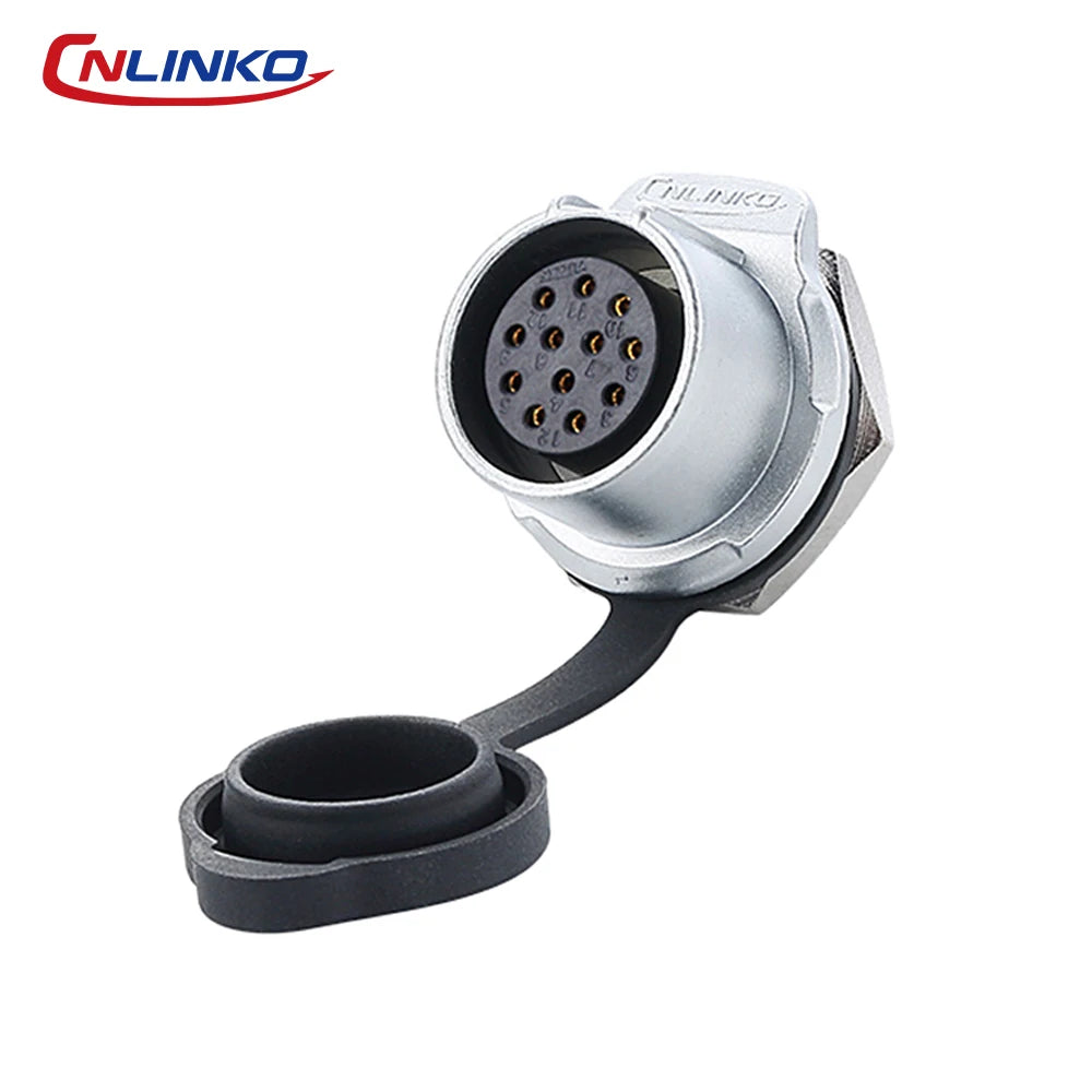 CNLINKO M20 Industrial Circular Connector Waterproof IP68 Solder Type Male/Female Set for Energy Storage,Transportation & Marine