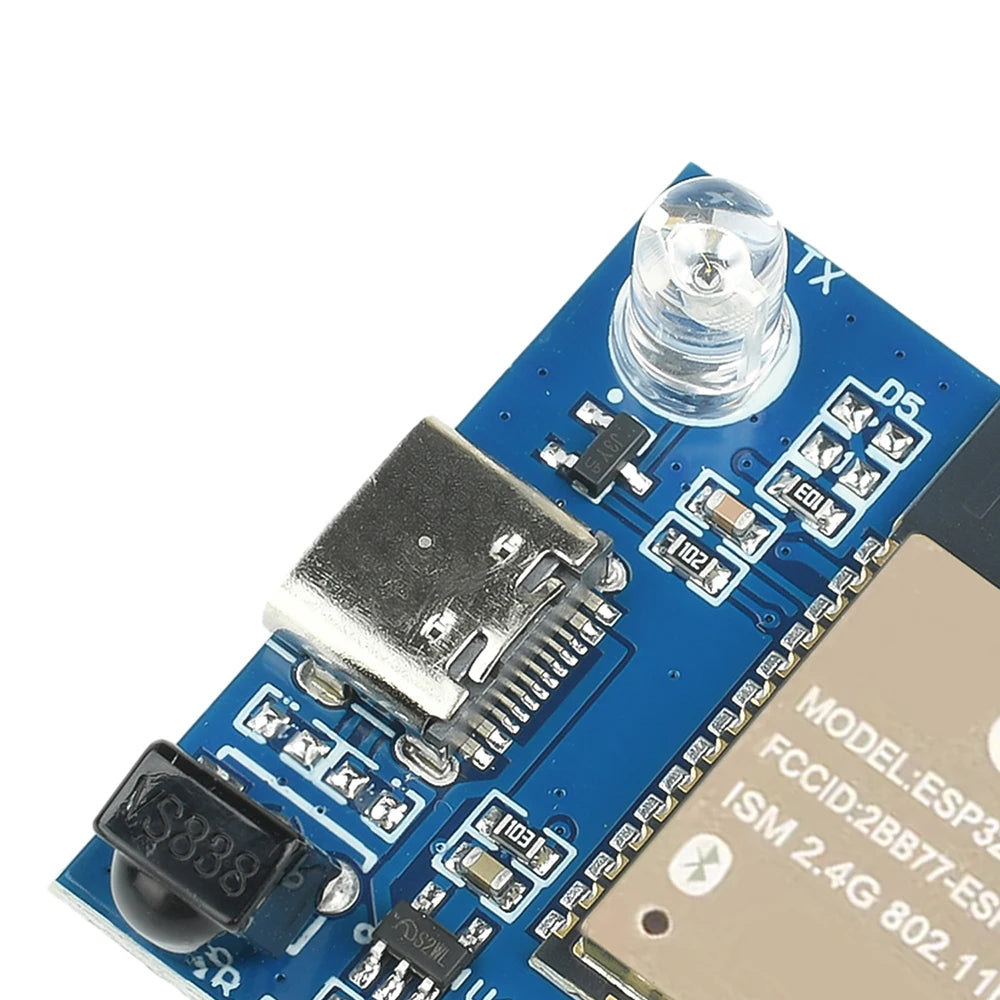 ESP32E-N4 Wifi Transparent Transmission Module Development Board Infrared Transmitter Receiver NEC Command Module Type C
