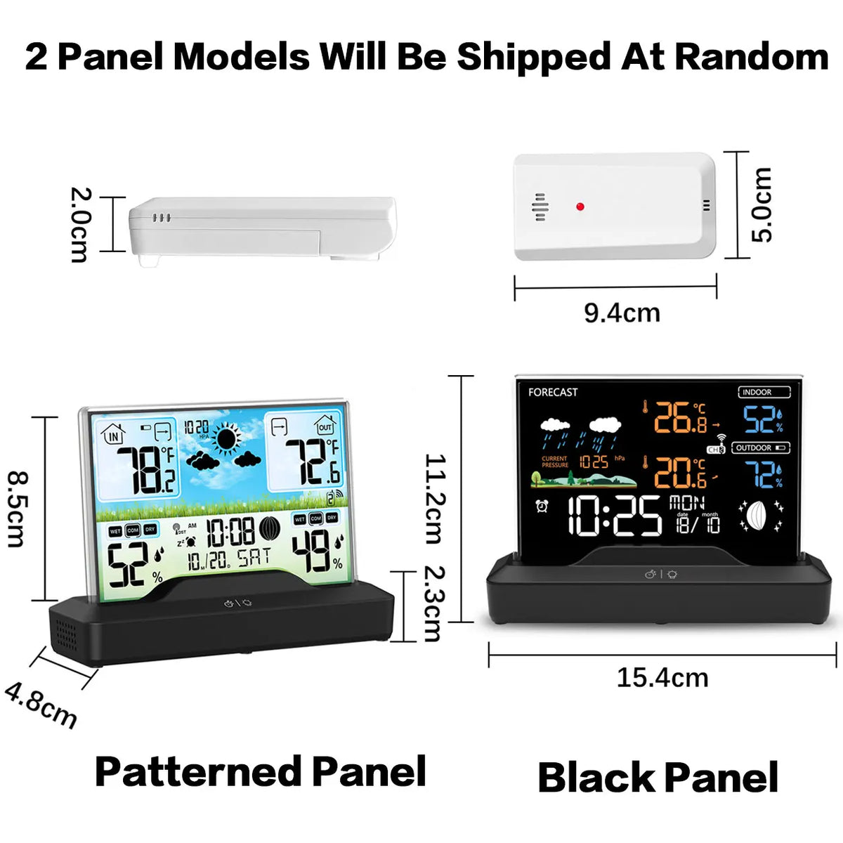 Digital Wireless Weather Station Indoor Outdoor Thermometer Hygrometer with Color Display Barometer Forecast for Home and Office