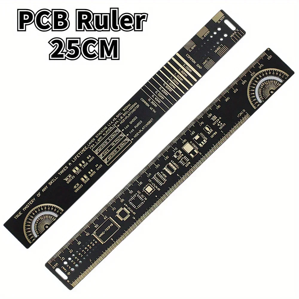 3 Size PCB Ruler Set 15cm/20cm/25cm Multi-functional Measuring Tool for SMD Components Capacitor Chip IC SMD Diode for Arduino