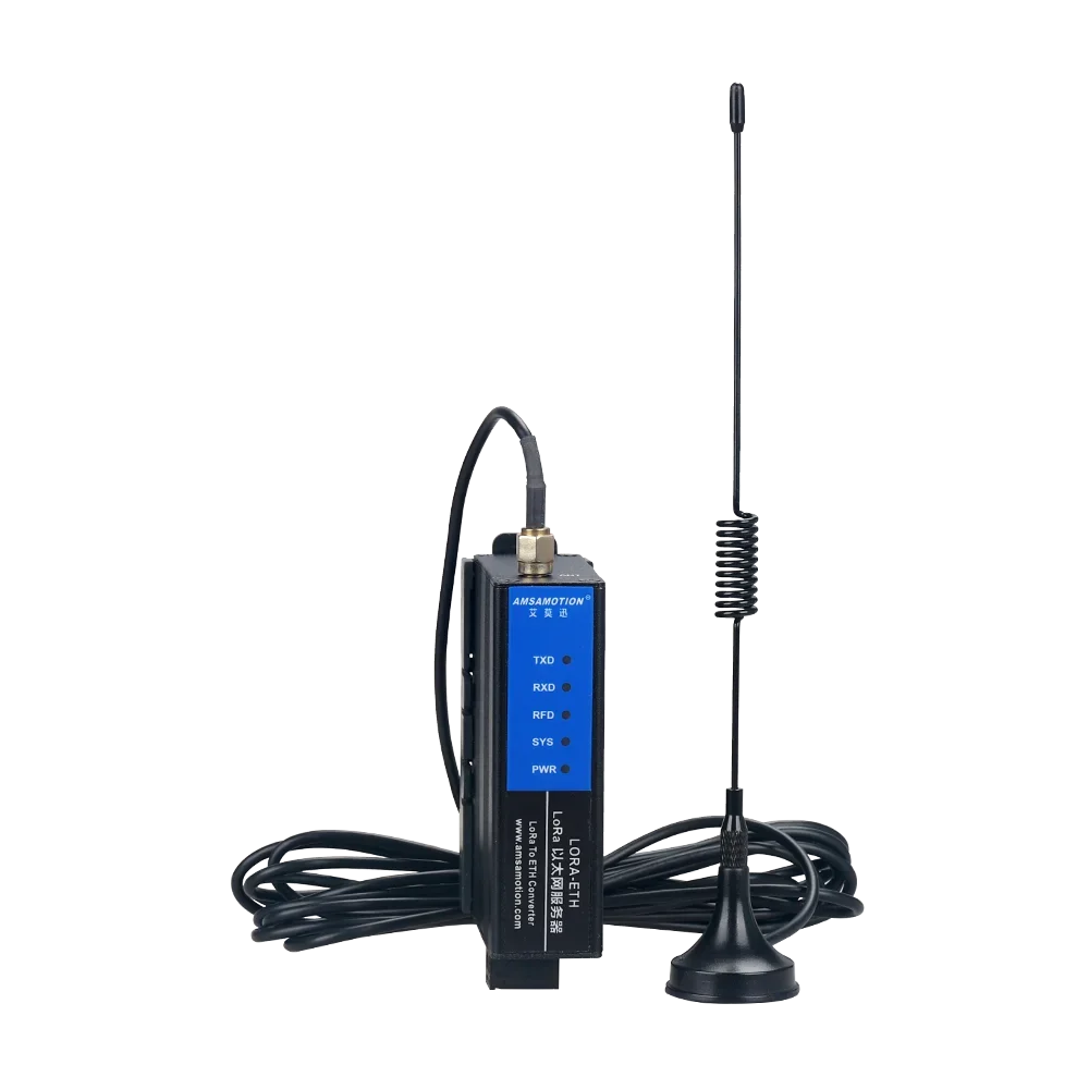 LORA to Ethernet Module LORA-ETH Wireless Remote IO Converter Transmission Signal Data Acquisition Transceiver 3m 10m Antenna