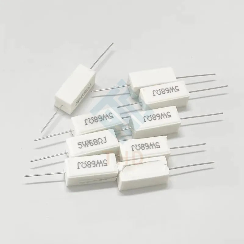 200pcs 5W 5% Cement Resistor Power Resistance 0.1 ~ 10K 0.1R 0.5R 1R 10R 100R 0.22 0.33 0.5 1 2 5 8 10 15 20 25 30 100 1K ohm