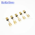 AGU 5AU FUSE 32V 10*38mm 10A 15A 20A 25A 30A 40A 50A 60A 70A 80A 100A Gold Plated Glass Car Audio Fuse