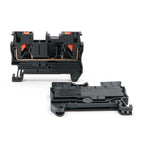 100Pcs DIN Rail Terminal Block PT2.5 2.5mm² Push-in Quick Wiring with Spring Cage Compact Industrial Electrical Connector