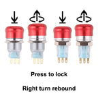 16mm 19mm 22mm 1NO1NC 2NO2NC Metal Waterproof aluminum Push Button Switch mushroom emergency STOP latching press button