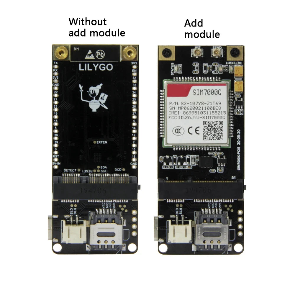 ESP32-WROVER-B Chip NANO Card SIM Series Configurable Hardware SIM7000G SIM7000A SIM7000E Cat-M NB-IoT GSM Module