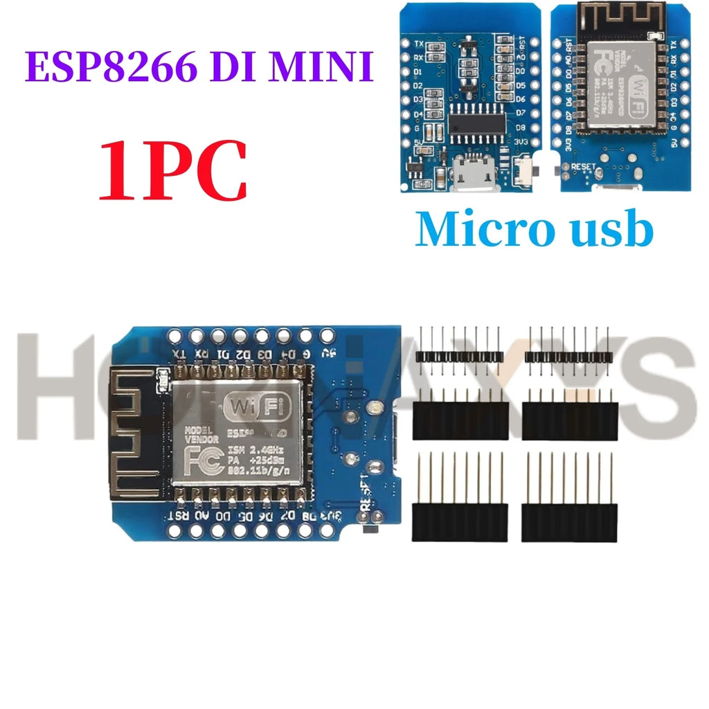 1-10PCS/WeMos D1 Mini TYPE-C/Micro USB ESP8266 ESP-12F CH340G V2 Module WiFi D1 Mini Development Board 3.3V With Pin For Arduino