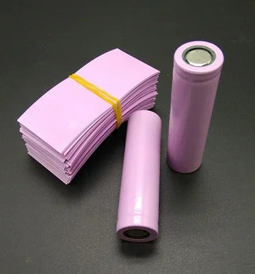 100pcs 18650 Battery Wrap Sleeve Heat Shrink Shrinkable Tube Insulated Multicolor Battery Skin PVC FilmTape Protector Cover Pipe