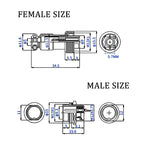 5Pcs GX12 Aviation Connector Plug Socket 2/3/4/5/6/7 Pin Male Female Panel Mount 12mm Circular Metal Wire Adapter Nut Type