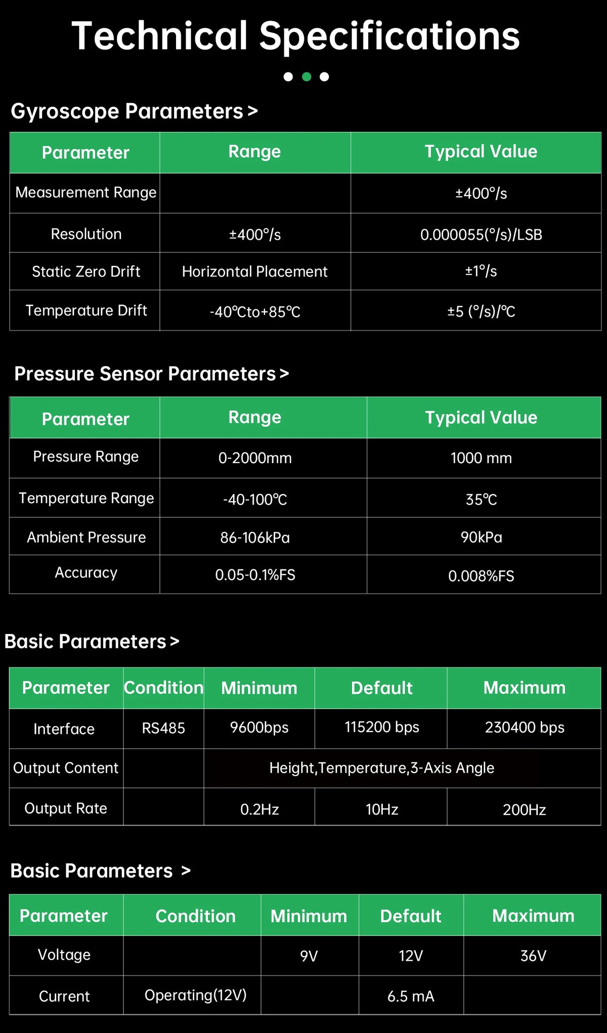 High Precision Differential Pressure Hydrostatic Leveling Sensor / Settlement Monitoring System / RS485 Output for Bridge & Buil