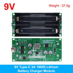 TZT Type-C 15W 3A Fast Charge UPS Power Supply / 18650 Lithium Battery Charger Module DC-DC Step Up Booster Converter 5V 9V 12V