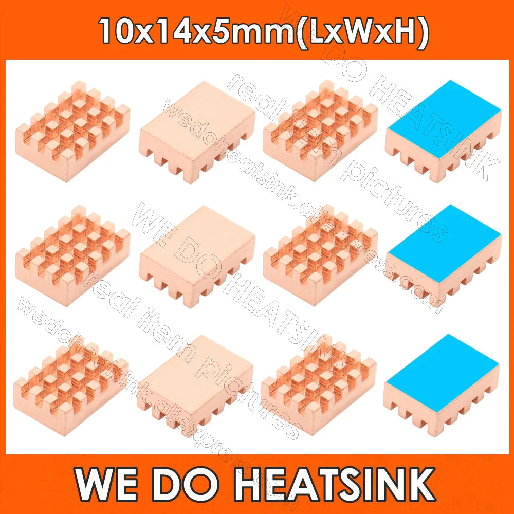 WE DO HEATSINK Small Tiny Useful Pure Copper Heat Sink Without or With Thermal Pad For Raspberry Pi Banana Pi IC Chipset Package