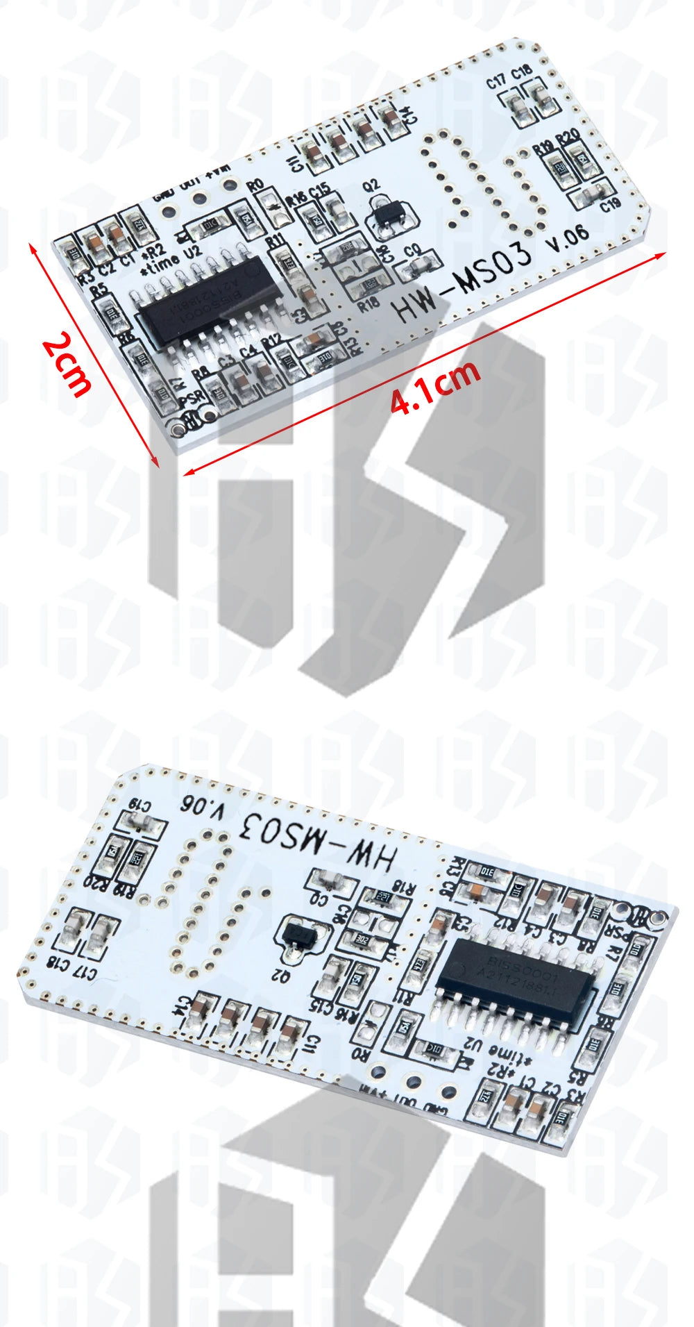 HW-MS03 2.4-5.8GHz Microwave Doppler Radar Motion Sensor - High-Precision Presence Detection Module for Arduino