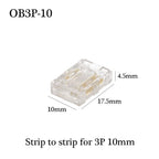 COB LED Wire Connector 5 8 10mm Connection Solderless Mini Buckle FCOB RGB CCT LED Strip Lights 2 3 4 Pin No Dark Area Connector