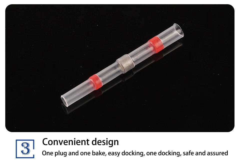 50/100/200Pcs Waterproof Solder Seal Heat Connector Shrink Butt Connectors Lug Terminals Electrical Wire Car Insulated Terminal