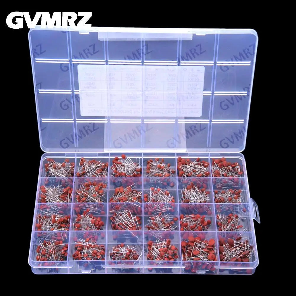 1200PCS 24Values 2pF-100nF 50V Ceramic Capacitors Through-hole Ceramic Capacitors