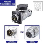 PLS20 Aviation Connector WS20 TP20 Opening Diameter 20mm 2/3/4/5/6/7/8/9/10/12 Pin Male Female Aviation Plug Aviation Socket