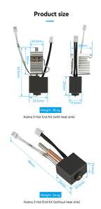 For Anycubic Kobra 3 Combo Hotend Nozzle Thermistor Heating Tube 24v 50w Heater Block For Anycubic Kobra3 Replacement Accesories