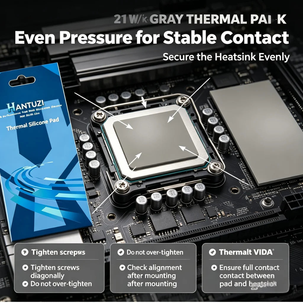 Thermalt VIDA 21W/mk 0.5/1.0/1.5mm GPU CPU Heatsink Cooling Conductive Silicone Pad High Quality Original Authentic Thermal Pad