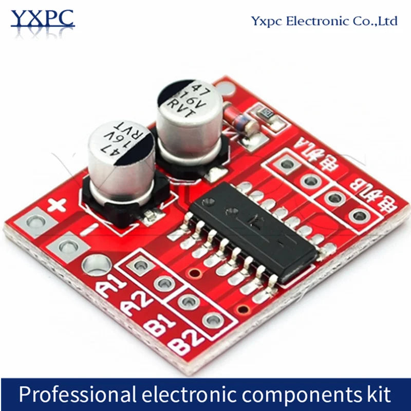 Mini L298N DC Motor Driver, MX1508 Mini Dual Channel 1.5A 1.5A 2 Way PWM Speed Controller Dual H-Bridge Replace Stepper