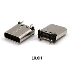 2pcs USB TYPE-C16P Female Socket 180 Degree Vertical USB C Type C 4 Legs SMD DIP Charging Port Connector 5.5mm 6.4mm 6.5mm 7.4mm