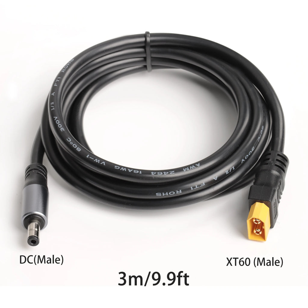 XT60 Female/Male Connector To DC5521 Male Adapter Power Cable 16AWG Solar Panel Connection Home Car Battery Charging Adapter