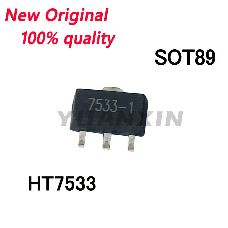 50/100~Pcs New Original HT7533 HT7533-1 SOT89 3.3V0.1A low-voltage differential linear regulator In Stock