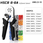 Crimping Pliers Tubular Terminal Hand Tools HSC8 6 - 4A 0.25 - 10mm2 6 - 6A 0.25 - 6mm2 Electrical Mini Wire Ferrule Clamp Kit