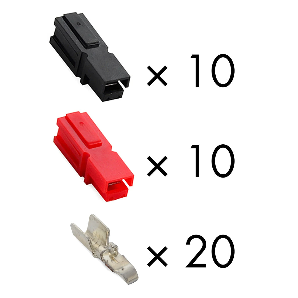 5/10/20/50/100 Pairs 30A /45A Amp 600V Power Marine Connector Pole For Anderson Powerpole Interlocking Plug Terminals