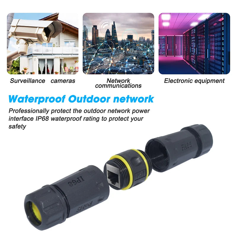 RJ45 Connectors Tool Free CAT6A, CAT7 Field Termination Plug Shielded RJ45 Modular Plugs for 2000MHz 40G