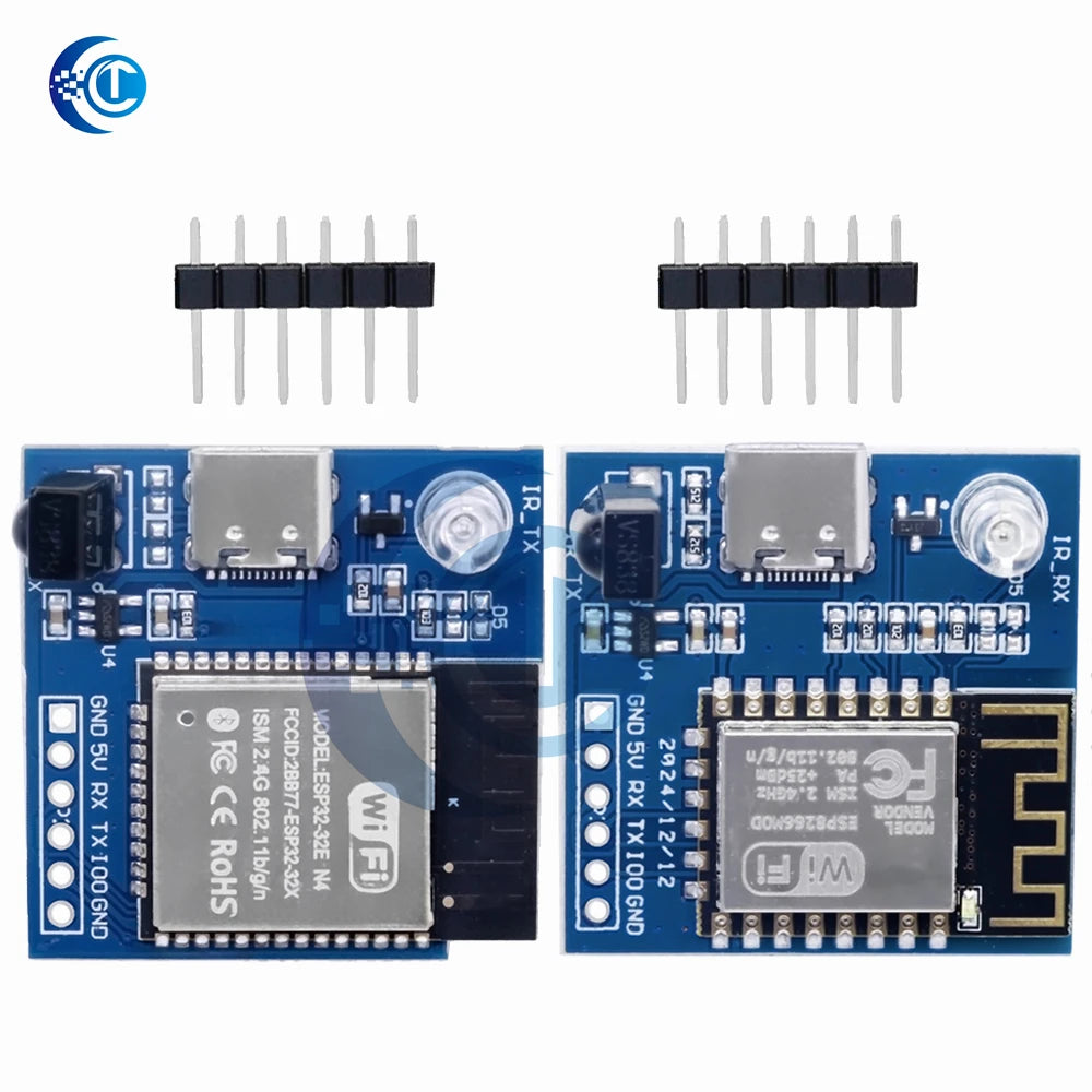 ESP8266 Wi-Fi  IR Transceiver Development Board | ESP-12F Module with NEC Protocol Support  Type-C Interface for IoT