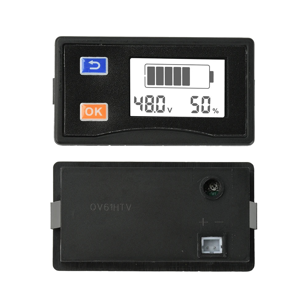 DC 9V-120V 4-color screen Battery Capacity Indicator Lead Acid Lithium  Car Motorcycle Voltmeter Voltage Gauge 7-segment display