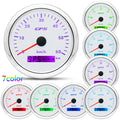 60/120/200KMH 85MM GPS Speedometer Gauge 7 Color Light with GPS Antenna Waterproof Motorcycle Boat Car Truck Speed Gauge Meter