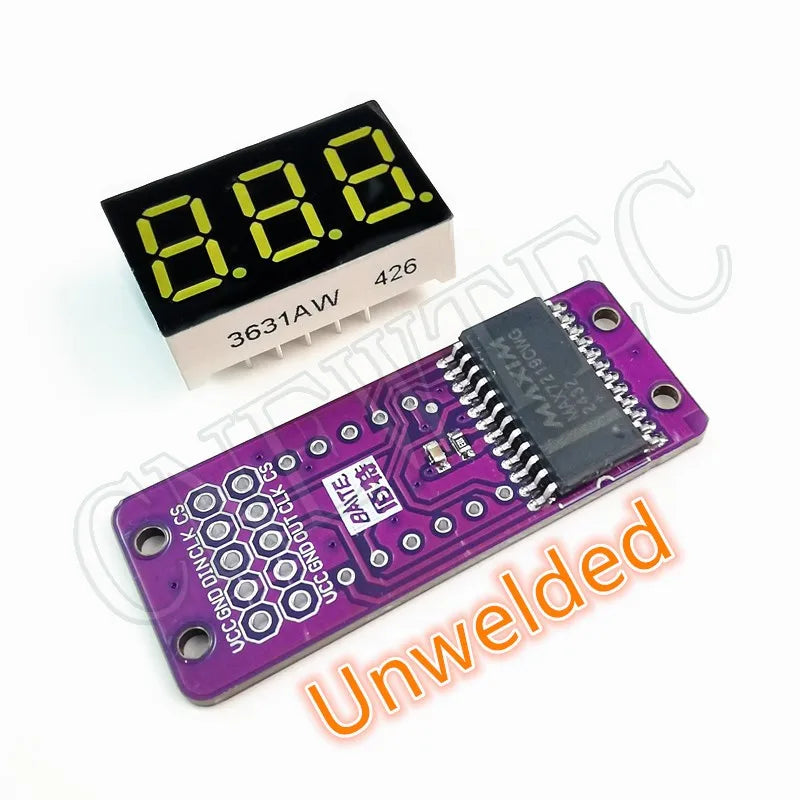 MAX7219 0.36 Inch 3 Bits Digital LED Display 7 Segment Module Unwelded 6 Color Available for Arduino STM32 STC AVR ESP32