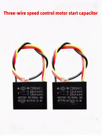 2PCS CBB61 Fan Ceiling Fan with Light 0.6 0.8 3 0.4+1.2UF Three-Wire Speed Control Motor Start Capacitor 450V