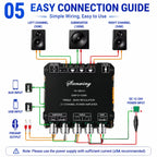 2.1CH Bluetooth Amplifier Board 200W Class D 50W*2+100W Subwoofer Bass Treble USB APP MIC KTV DC12-24V HiFi DIY Speaker