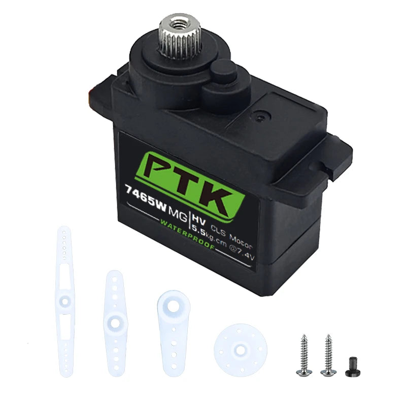 PTK 7465W MG Waterproof servo Metal gear 9g micro servo 5mm 180° robotic model aircraft fixed wing digital servo