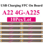 10Pcs Charging FPC Connector On Board For Samsung Galaxy A04s A14 A24 A34 A54 A05s A15 A25 A33 A35 Mainboard Flex Cable Plug