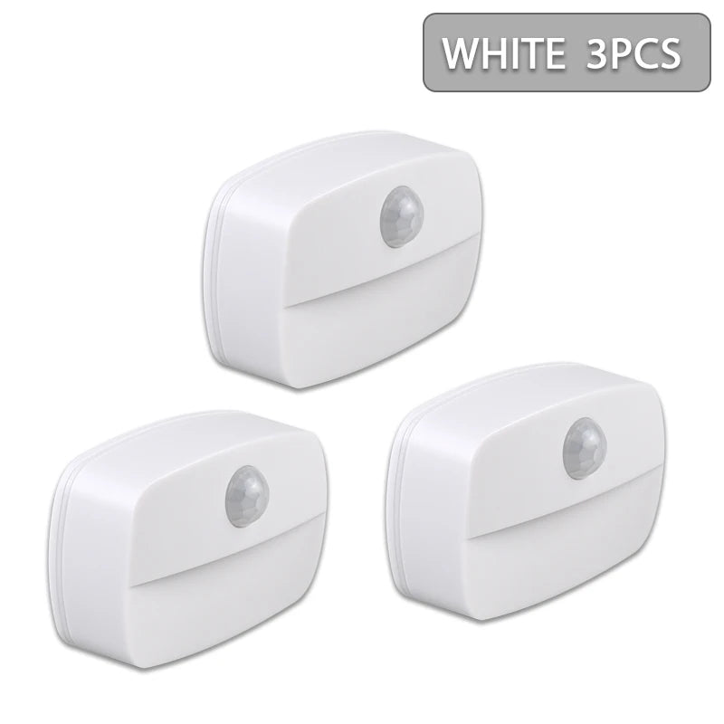 LED Night Light with Motion Sensor Cabinet Lamp Wireless Bedside Nightlight Battery Power For Bedroom Closet Stairs Lighting